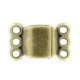 DQ metal Magnetic clasp 3 rings Antique bronze